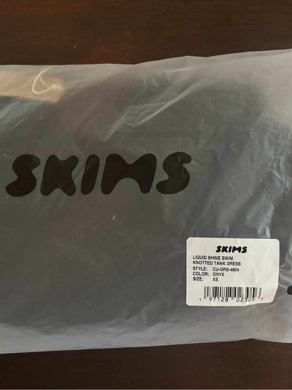 SKIMS LIQUID SHINE KNOTTED TANK DRESS, XS